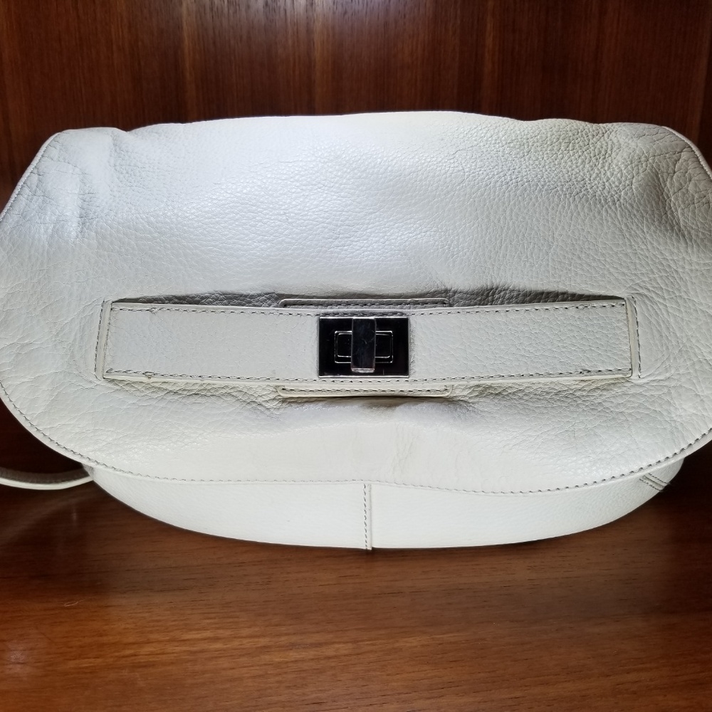 Calvin Klein cK White Leather Bag